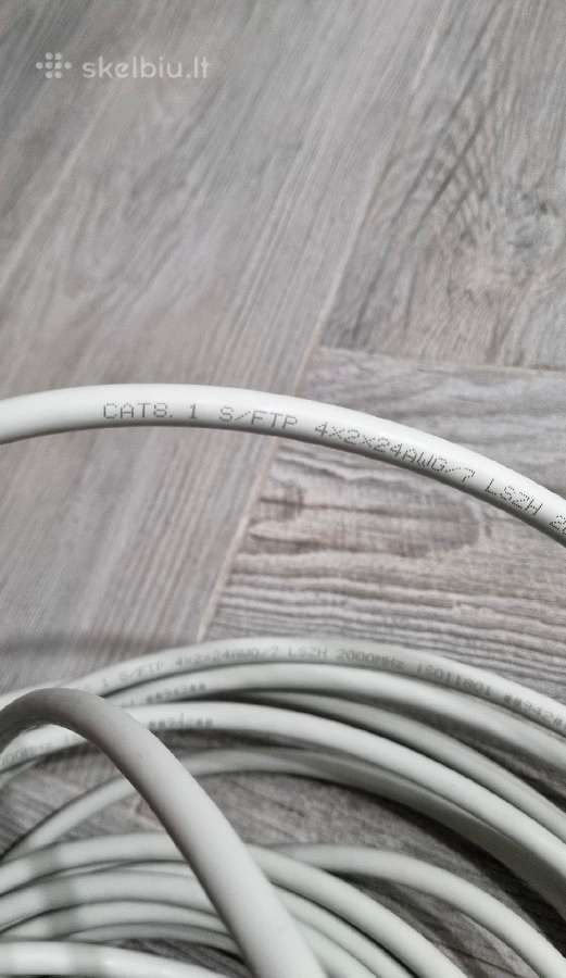 Interneto kabelis - 15 metrų - Cat 8.1 S/ftp Lszh - nuotraukos Nr. 5