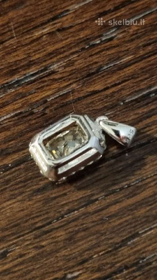 Parduoda auksinį pakabuką su 0.91ct briliantų. - nuotraukos Nr. 2