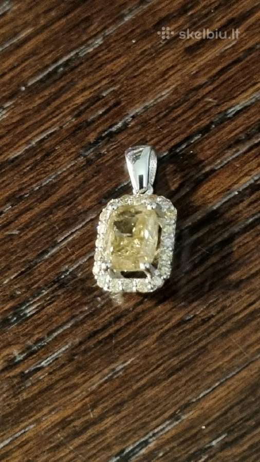 Parduoda auksinį pakabuką su 0.91ct briliantų. - nuotraukos Nr. 3