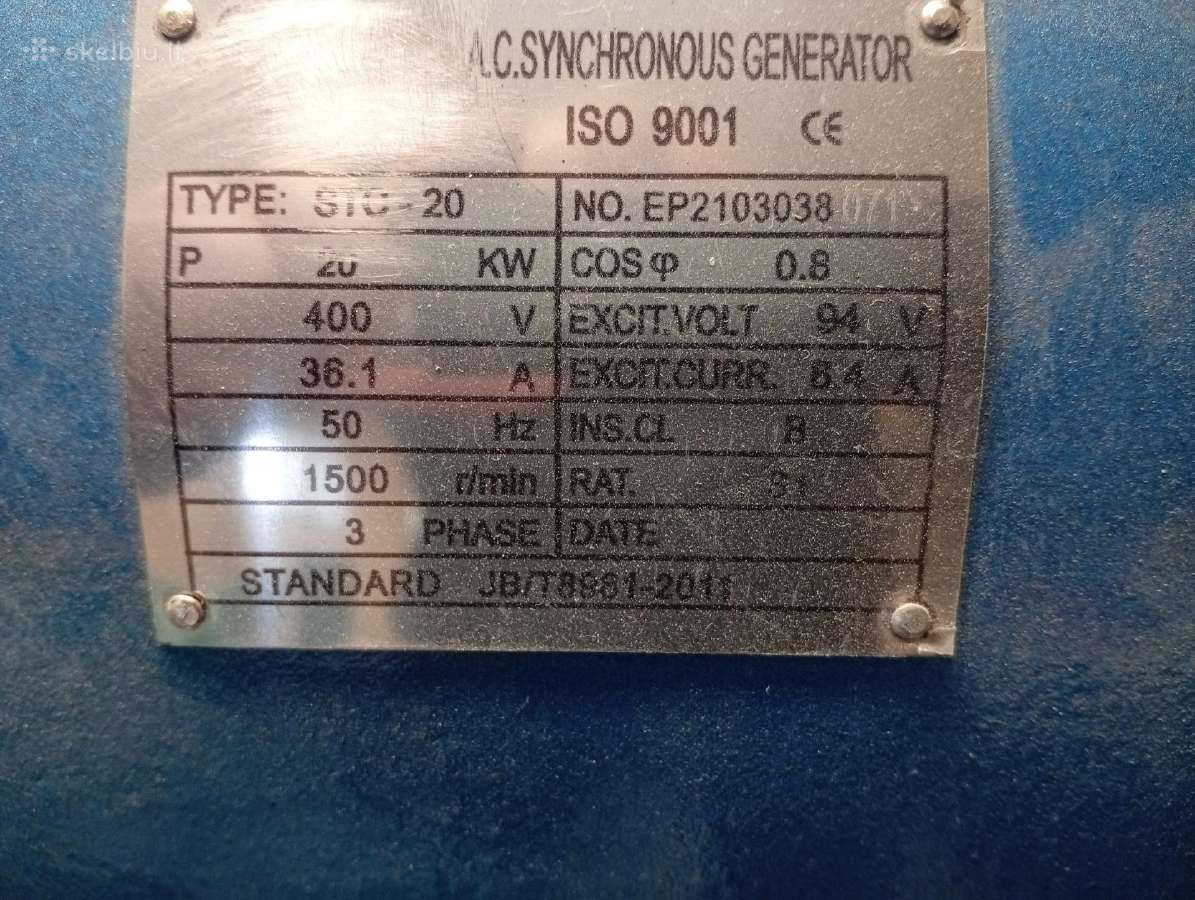 Naujas Generatorius 20kv 1500aps/min - nuotraukos Nr. 2
