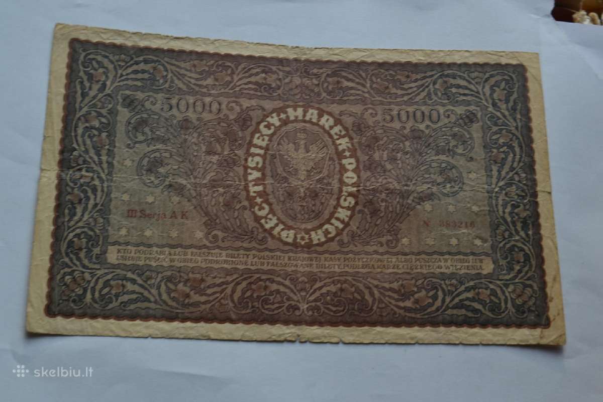 5000 Lenkijos markiu 1920 m. - nuotraukos Nr. 2