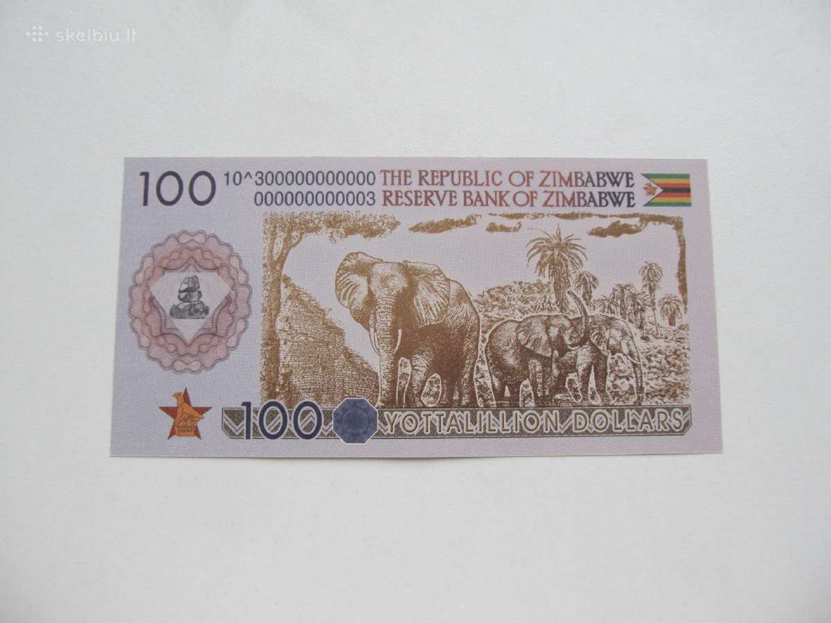 100 jotalijonu doleriu , Zimbabvė , 2008 - nuotraukos Nr. 2