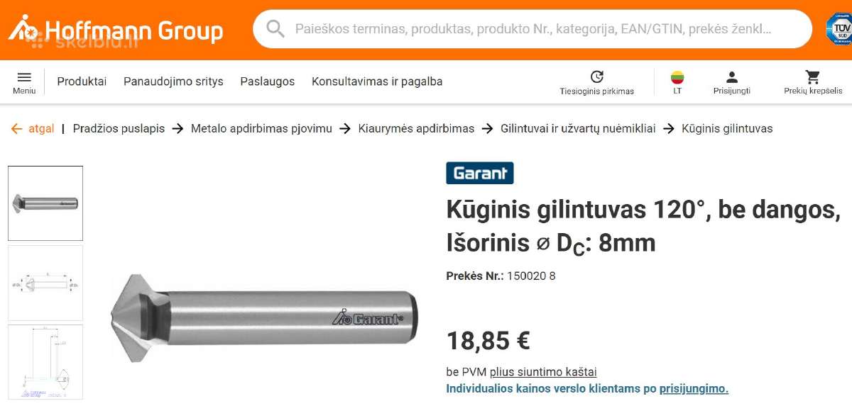 Metalo frezos ir gilintuvai - nuotraukos Nr. 23