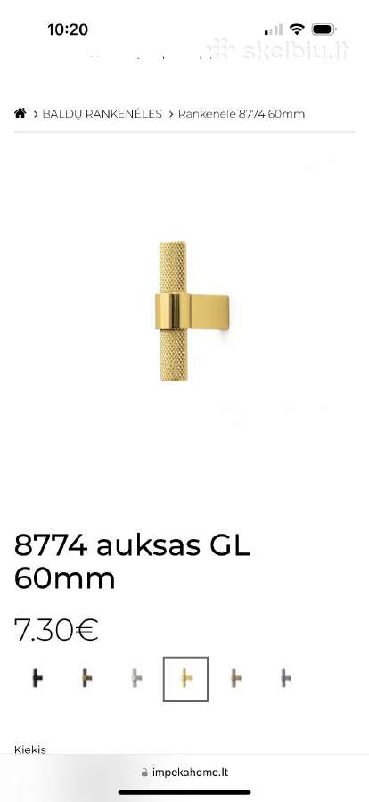 Baldu rankeneles aukso spalva 16 vnt. - nuotraukos Nr. 2