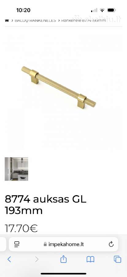 Baldu rankeneles aukso spalva 16 vnt. - nuotraukos Nr. 3