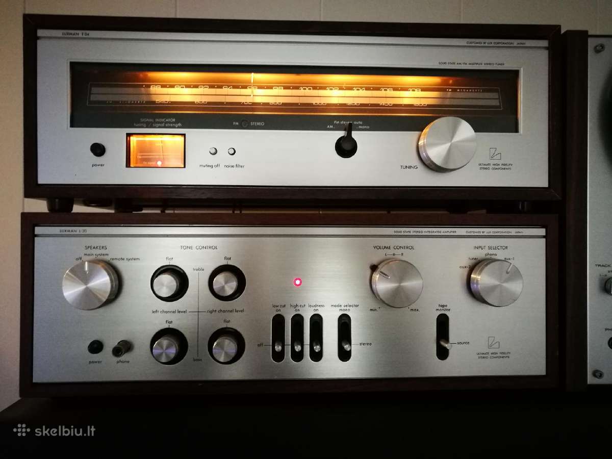 Luxman L-30 stiprintuvas ir Luxman T34 tiuneris