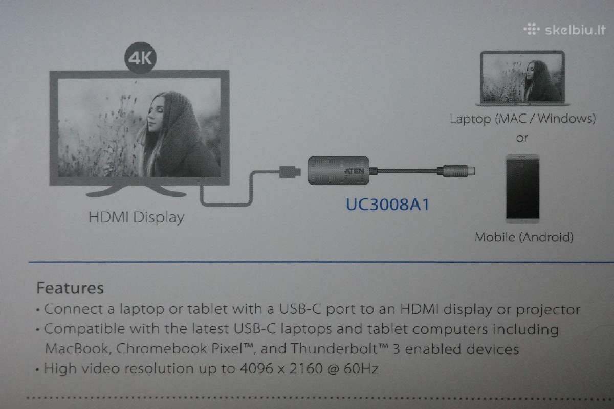 Usb į Hdmi audio video adapteris - nuotraukos Nr. 2