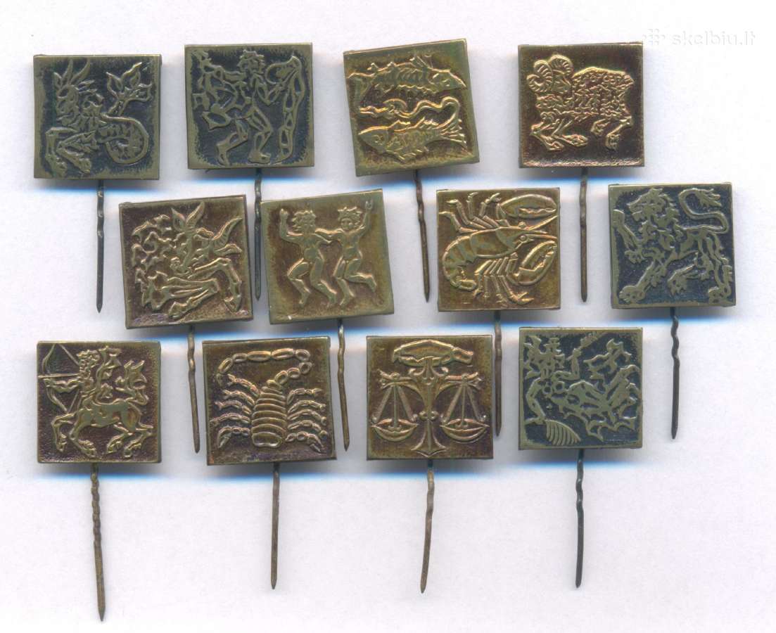 Zodiako ženklai ženklelių komplektas - nuotraukos Nr. 2