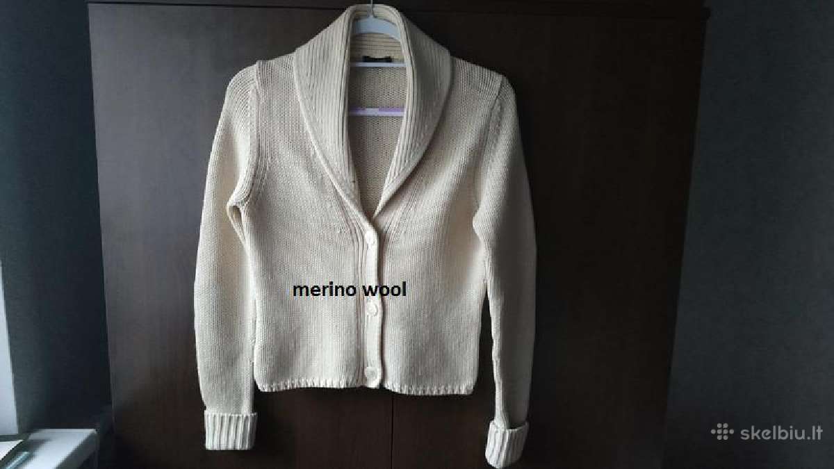 Joe Taft merino vilnos 100% megztinis -kardiganas.