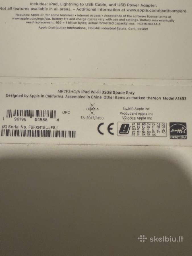 Parduodu skilusiu stiklu iPad 6gen 32gb - nuotraukos Nr. 6
