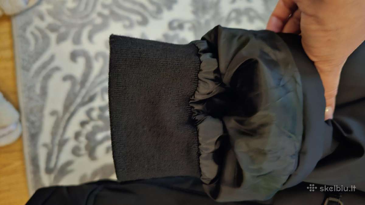 Juoda žieminė 52 dydžio striukė - nuotraukos Nr. 5