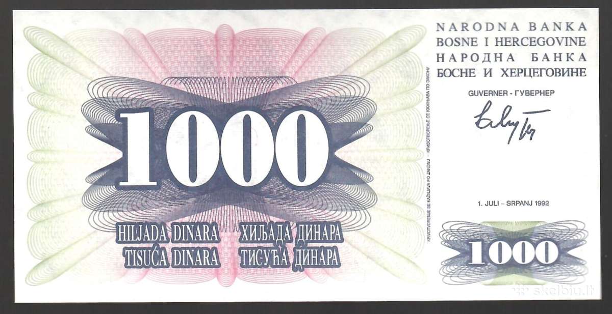 Bosnijos Hercegovine banknotai