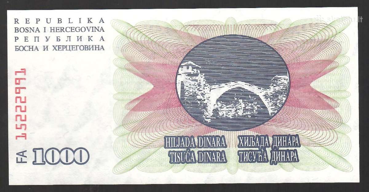 Bosnijos Hercegovine banknotai - nuotraukos Nr. 2