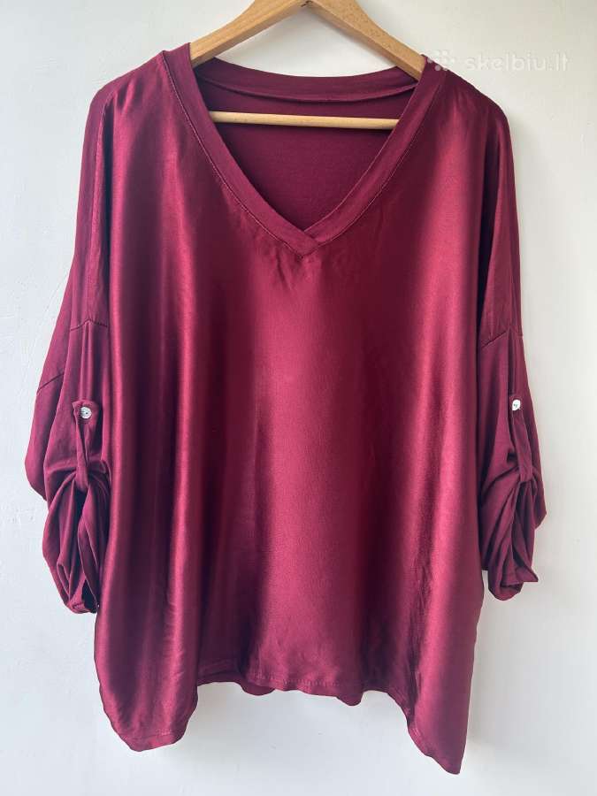 Nauja oversize bordo palaidinė 48-50d