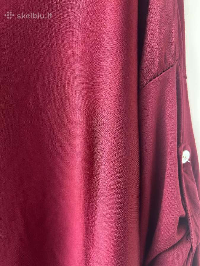 Nauja oversize bordo palaidinė 48-50d - nuotraukos Nr. 2