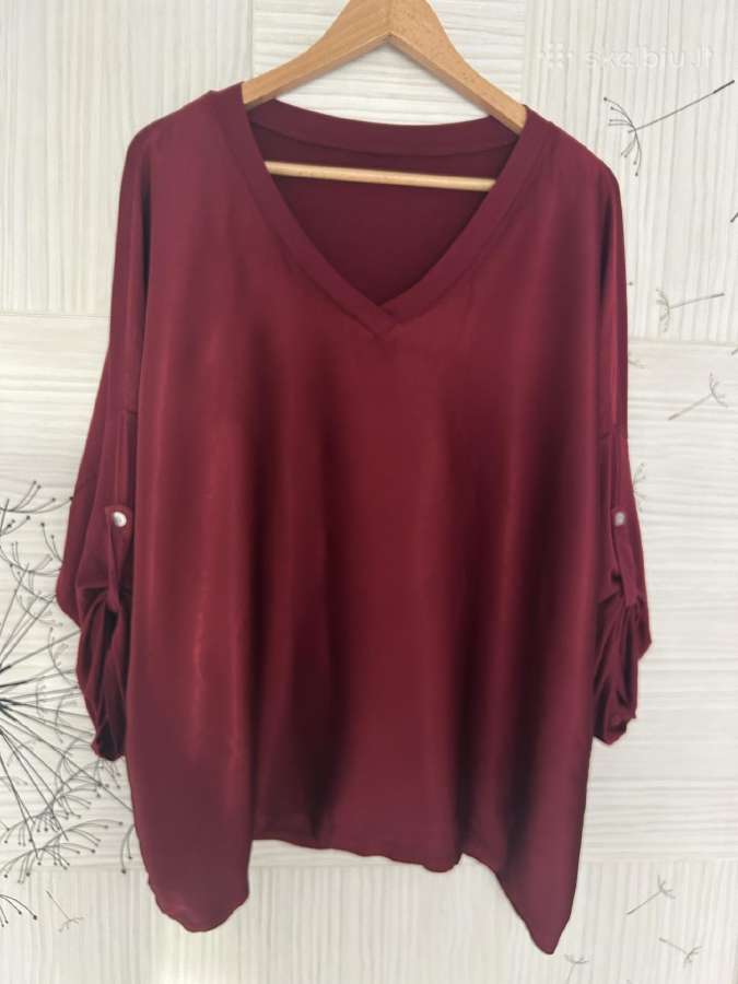 Nauja oversize bordo palaidinė 48-50d - nuotraukos Nr. 3