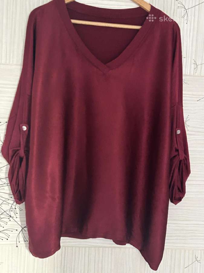 Nauja oversize bordo palaidinė 48-50d - nuotraukos Nr. 4