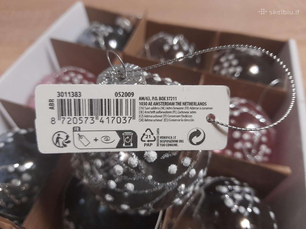 Kalėdiniai rutuliai / žaisliukai 6 cm. skersmuo. - nuotraukos Nr. 4