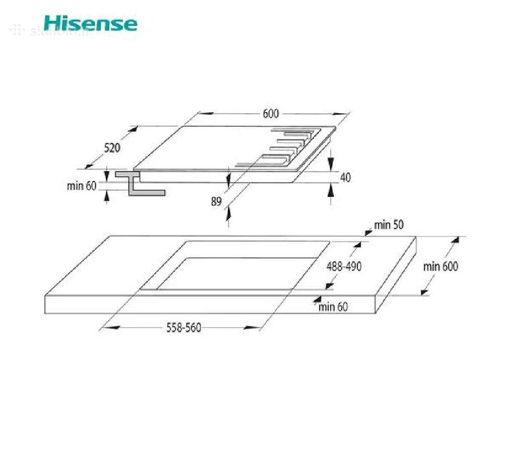 Dujine kaitlente Hisense Gm642xhs nerūdijantis pl - nuotraukos Nr. 5
