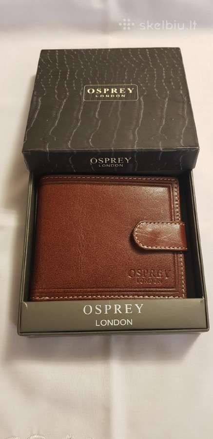 Firma Ospray London nauja natūralios odos piniginė