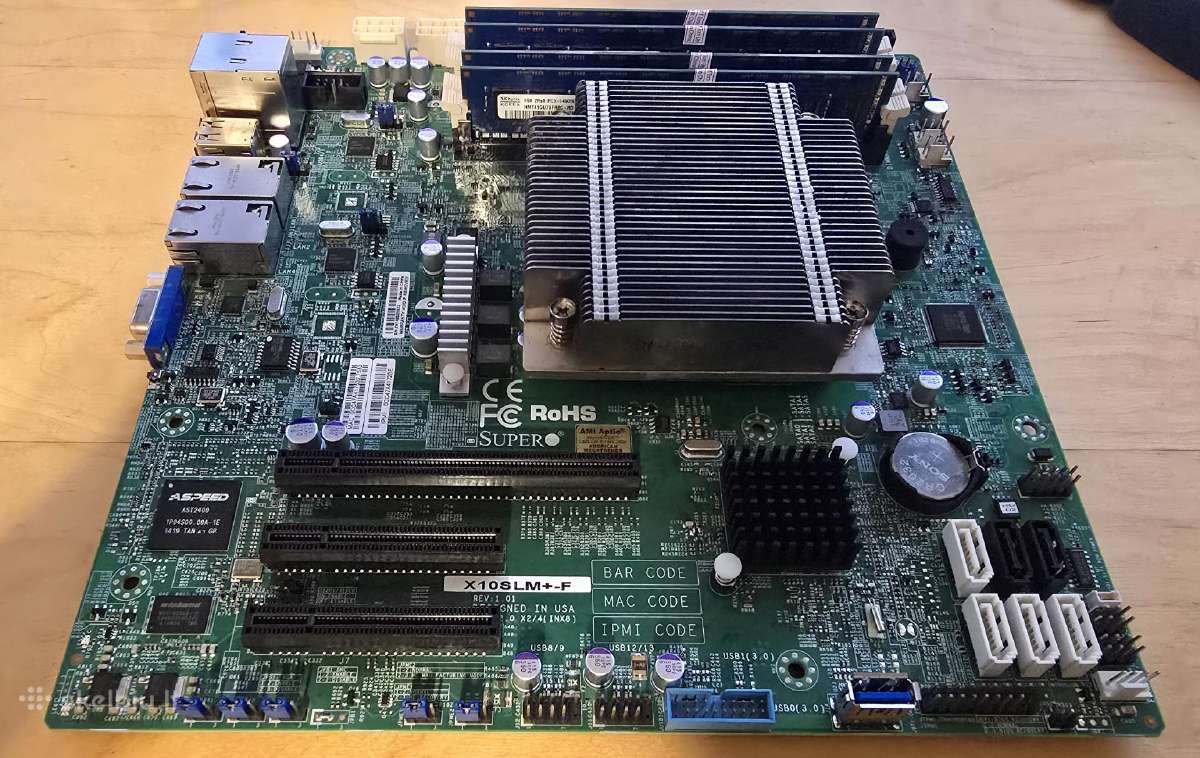 Supermicro X10slm+-f + E3-1230 V3 + Aušintuvas