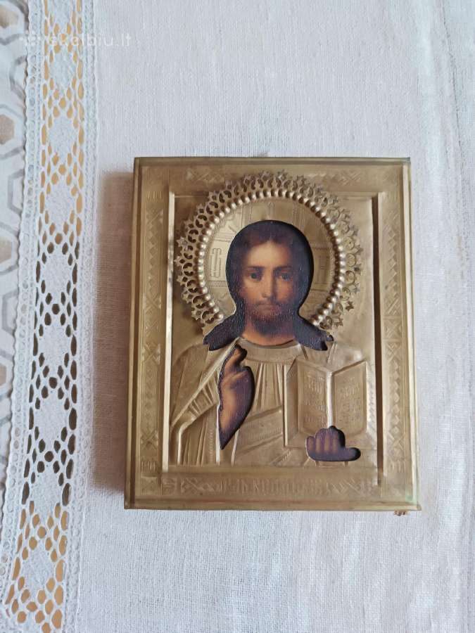Senovinė ikona Kristus Visagalis 19a. - nuotraukos Nr. 2