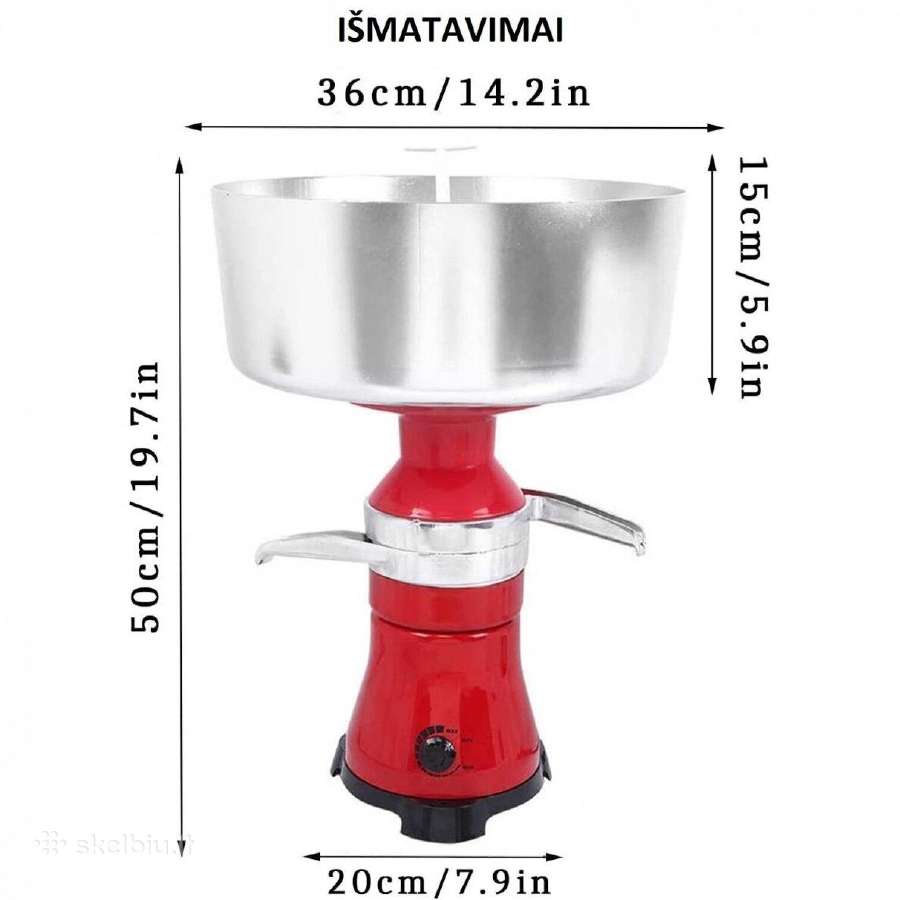 Elektrinis pieno separatorius su apsukų reguliavim - nuotraukos Nr. 8