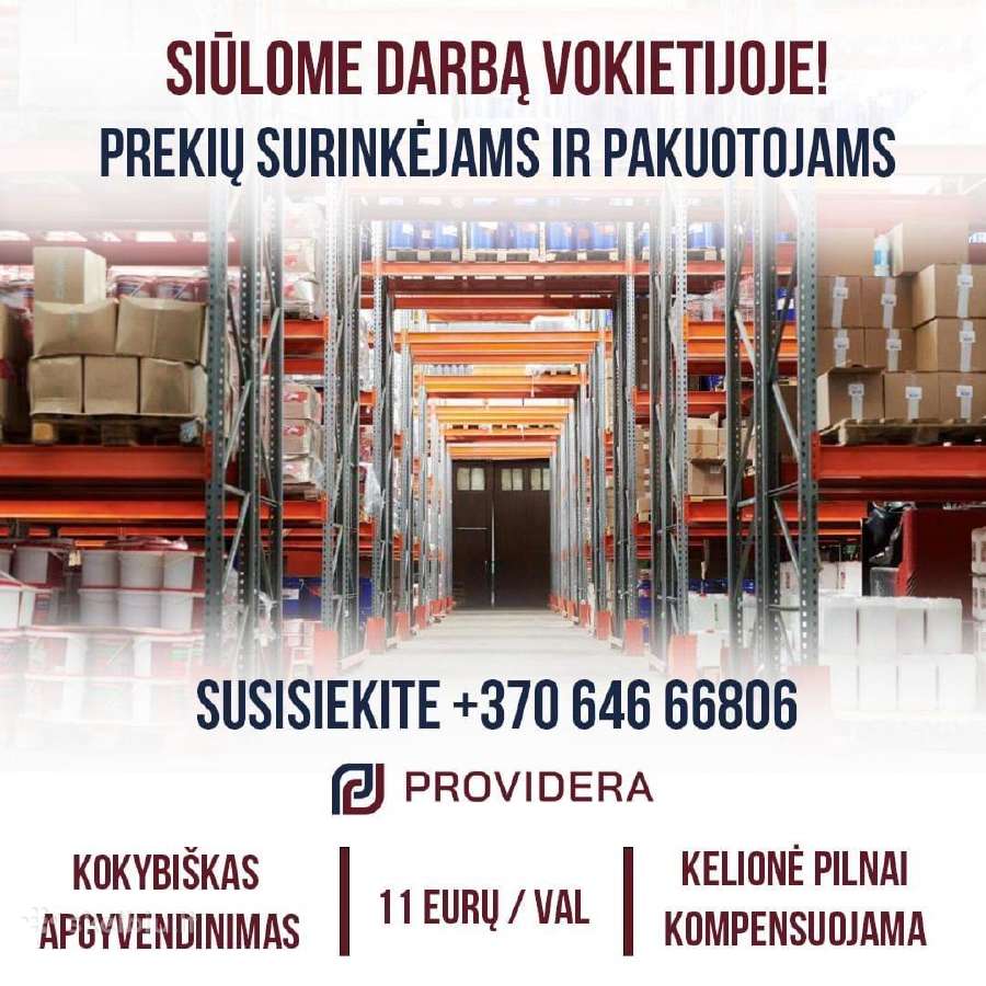 Siūlome darbą Vokietijoje