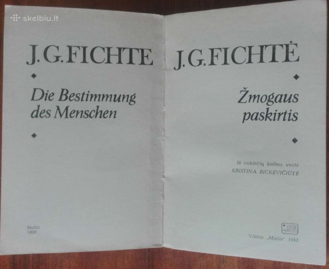 2104. Žmogaus Paskirtis Fichtė J. G. - nuotraukos Nr. 2