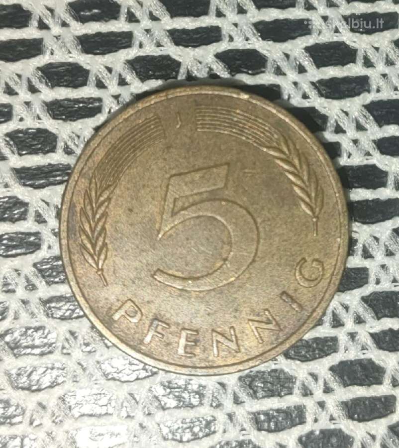 Sena vokiška moneta 5 phennig 1978 metų