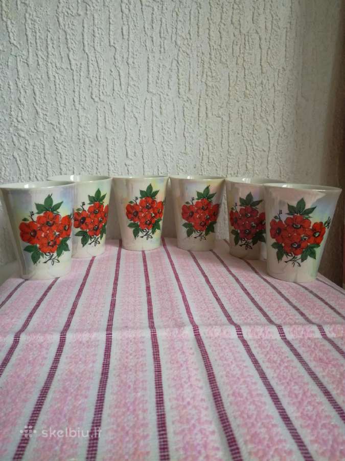 Labai gražūs vintage porceliano stiklinės-puodel - nuotraukos Nr. 6