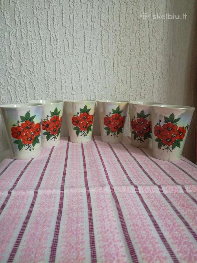Labai gražūs vintage porceliano stiklinės-puodel - nuotraukos Nr. 9