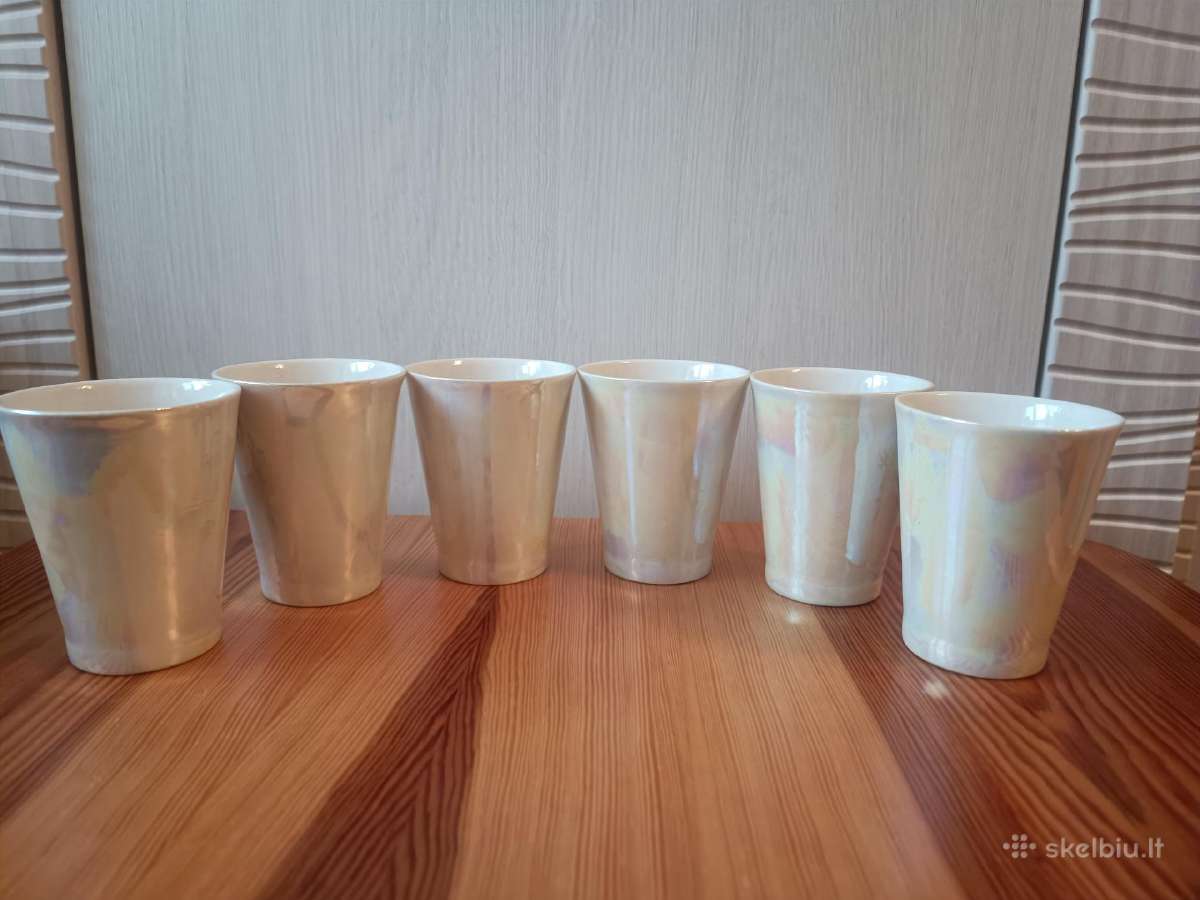 Labai gražūs vintage porceliano stiklinės-puodel - nuotraukos Nr. 14