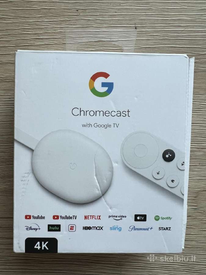 Google Chromecast 4k su Google TV - Skelbiu.lt