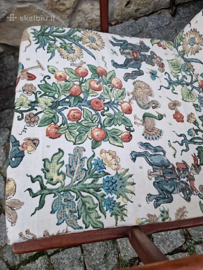 Vintažinis mid century tikmedžio supamas krėslas - nuotraukos Nr. 5