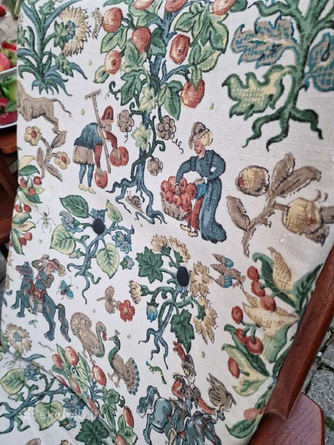 Vintažinis mid century tikmedžio supamas krėslas - nuotraukos Nr. 8