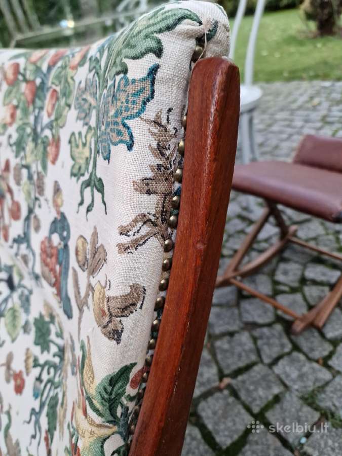 Vintažinis mid century tikmedžio supamas krėslas - nuotraukos Nr. 12