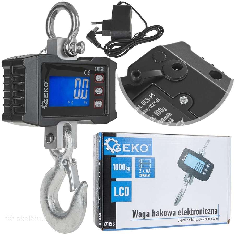 Elektroninės svarstyklės kablio tipo - nuotraukos Nr. 2