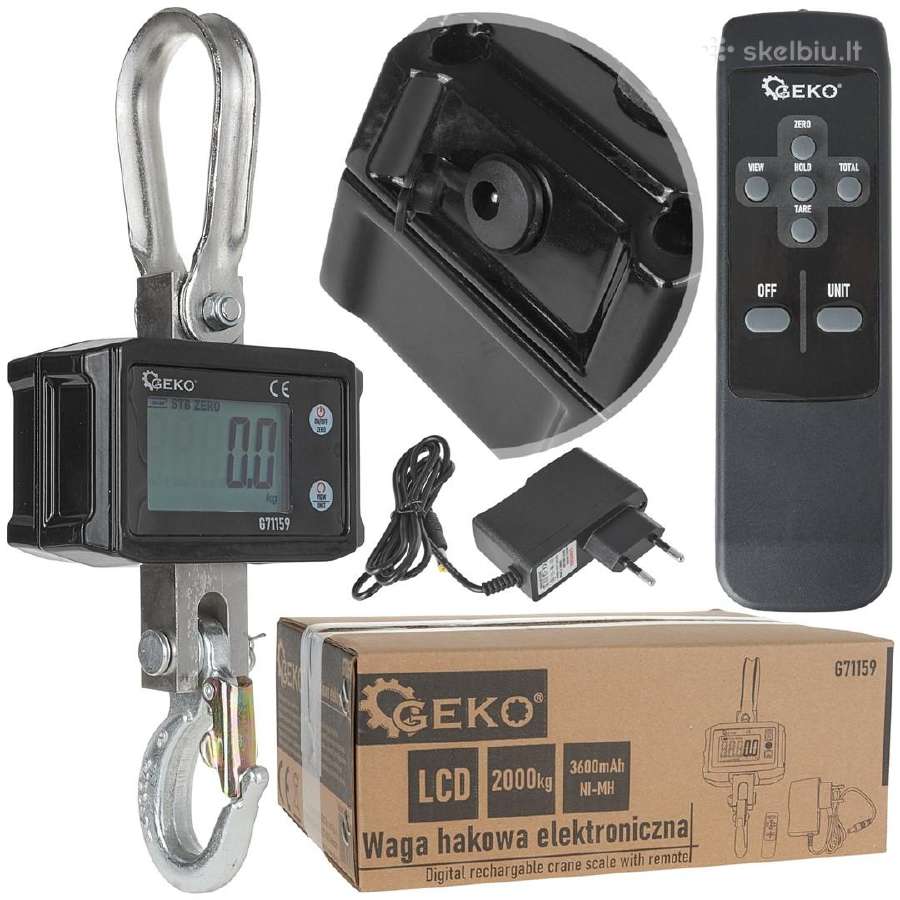 Elektroninės svarstyklės kablio tipo - nuotraukos Nr. 3