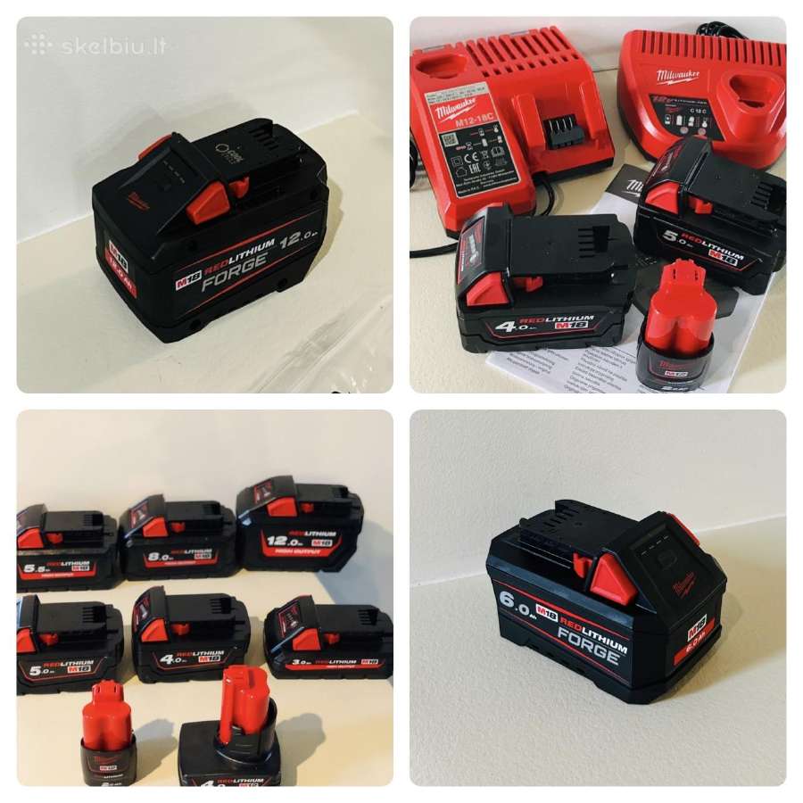 Nauji Originalus Milwaukee M12 / M18 Akumsi ir kro