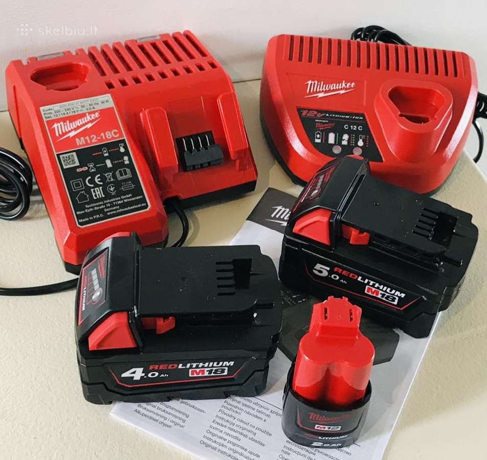 Nauji Originalus Milwaukee M12 / M18 Akumsi ir kro - nuotraukos Nr. 5