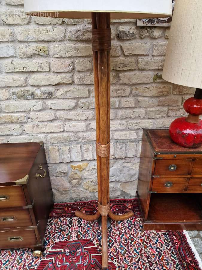 Vintažinis mid century modern ratango toršeras - nuotraukos Nr. 6