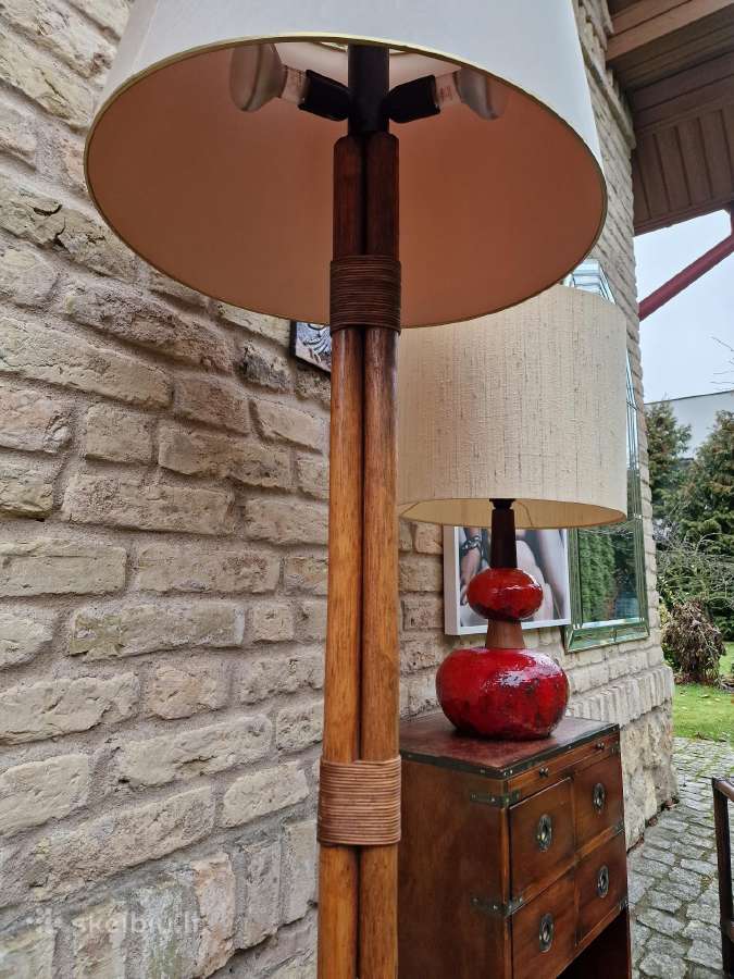 Vintažinis mid century modern ratango toršeras - nuotraukos Nr. 11