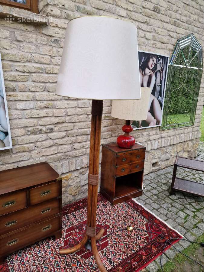 Vintažinis mid century modern ratango toršeras - nuotraukos Nr. 17