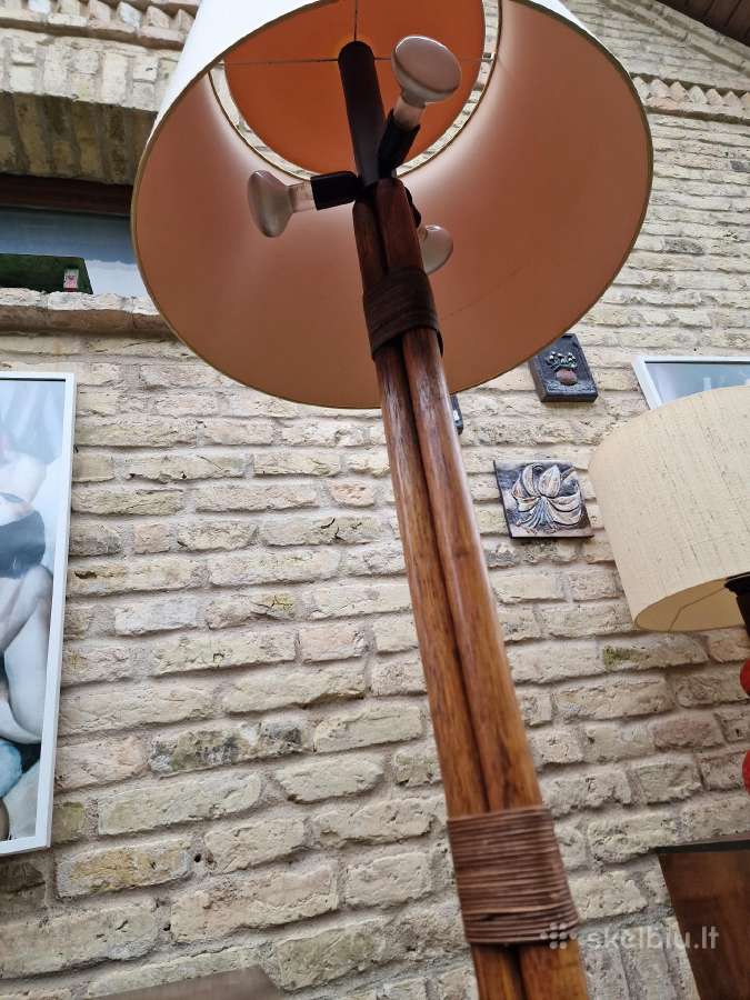 Vintažinis mid century modern ratango toršeras - nuotraukos Nr. 20