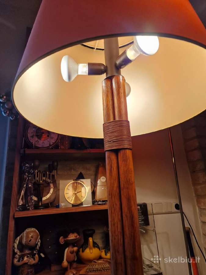 Vintažinis mid century modern ratango toršeras - nuotraukos Nr. 22