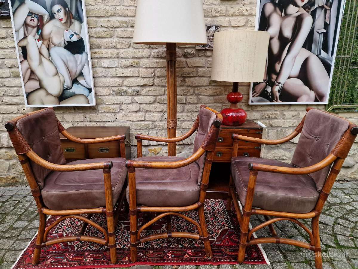 Vintažinis mid century modern ratango toršeras - nuotraukos Nr. 28