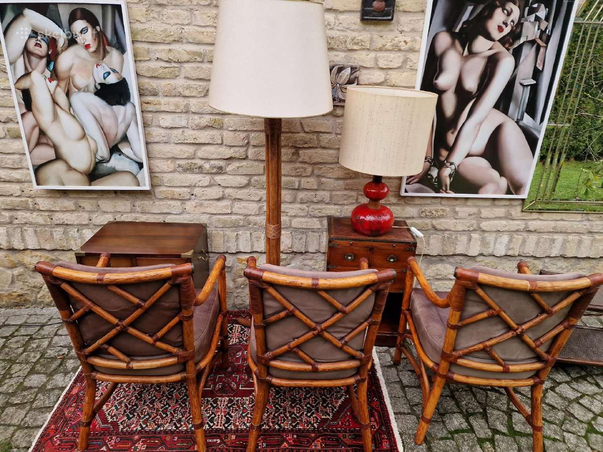 Vintažinis mid century modern ratango toršeras - nuotraukos Nr. 29