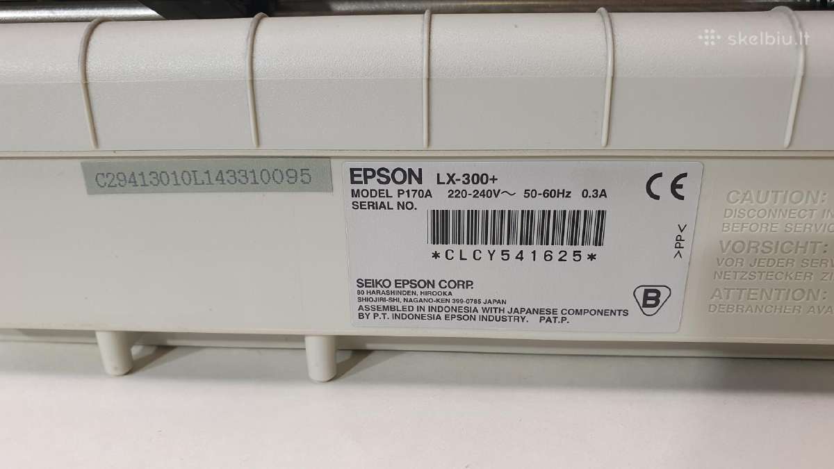 Printer Epson Lx300+ - nuotraukos Nr. 9