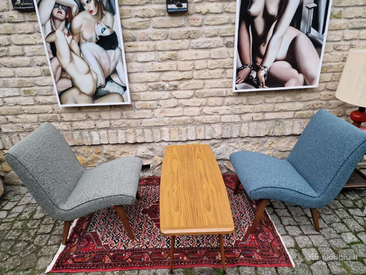 Vintažiniai mid century autoriniai foteliai Vostra - nuotraukos Nr. 5
